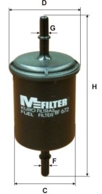 Топливный фильтр MFILTER BF672