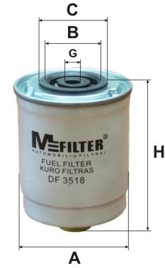 Топливный фильтр MFILTER DF3518