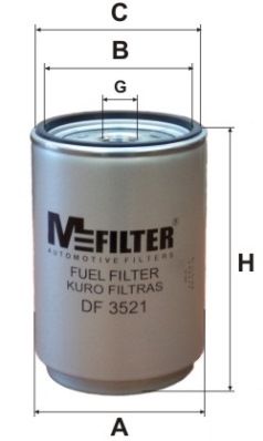 Топливный фильтр MFILTER DF3521