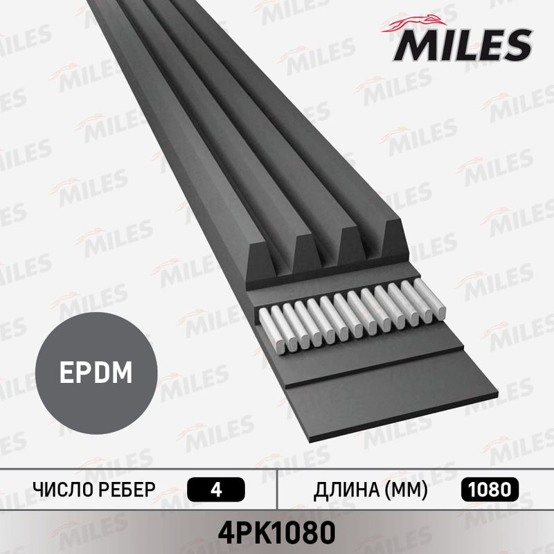 Поликлиновой ремень MILES 4PK1080