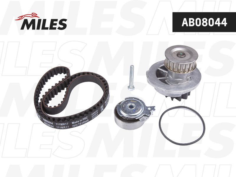 Водяной насос + комплект зубчатого ремня MILES AB08044