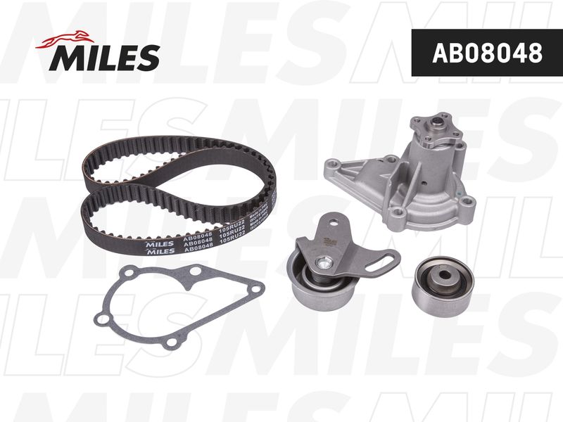 Водяной насос + комплект зубчатого ремня MILES AB08048