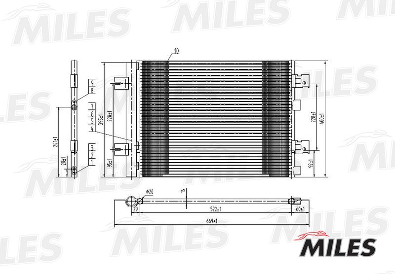 Конденсатор, кондиционер MILES ACCB001
