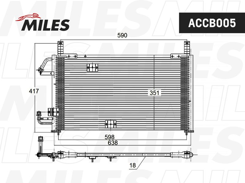 Конденсатор, кондиционер MILES ACCB005