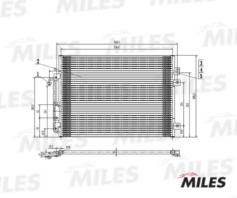 Конденсатор, кондиционер MILES ACCB012