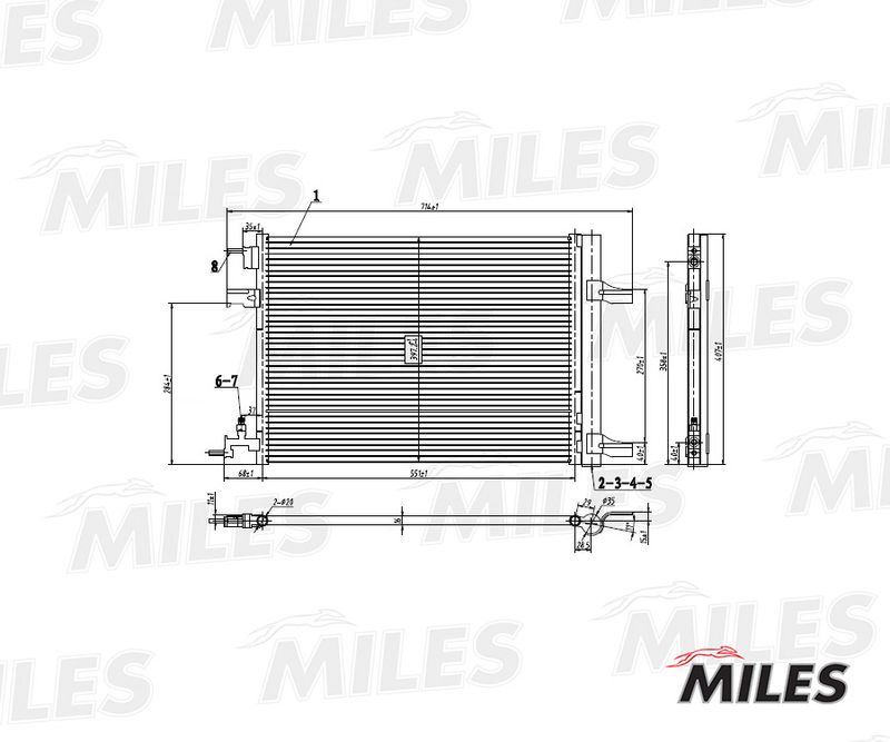 Конденсатор, кондиционер MILES ACCB014