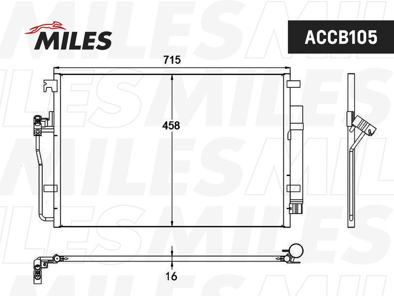 Конденсатор, кондиционер MILES ACCB105