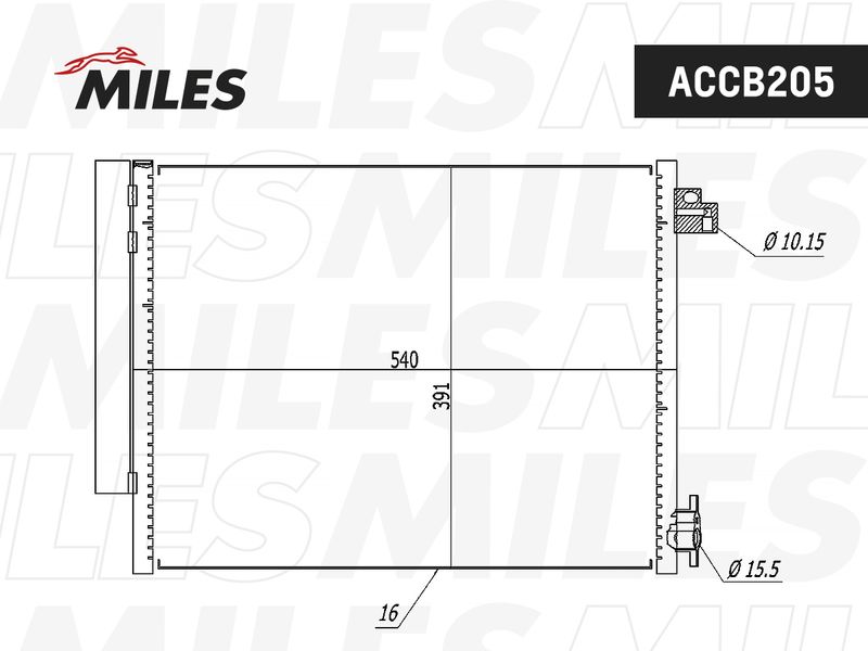 Конденсатор, кондиционер MILES ACCB205
