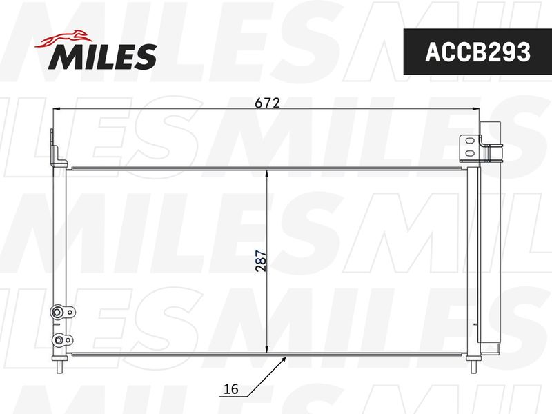 Конденсатор, кондиционер MILES ACCB293