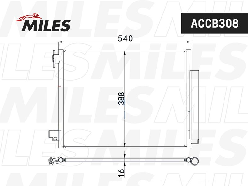 Конденсатор, кондиционер MILES ACCB308