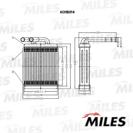 Теплообменник, отопление салона MILES ACHB014