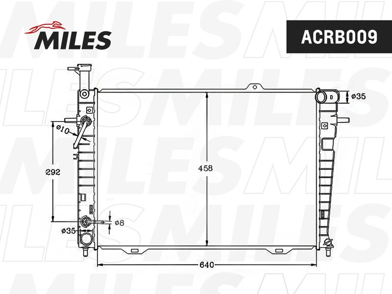 Радиатор, охлаждение двигателя MILES ACRB009