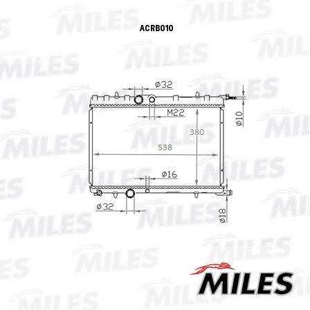 Радиатор, охлаждение двигателя MILES ACRB010