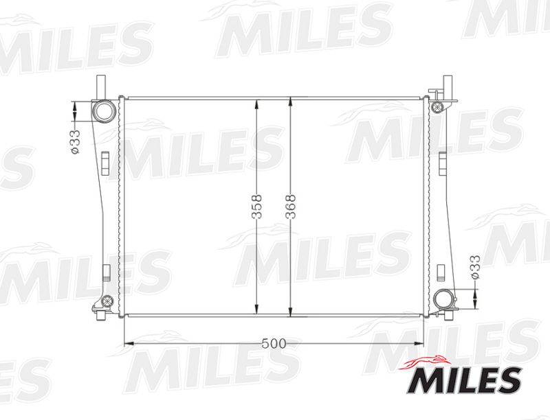 Радиатор, охлаждение двигателя MILES ACRB019