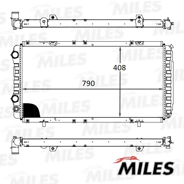Радиатор, охлаждение двигателя MILES ACRB032