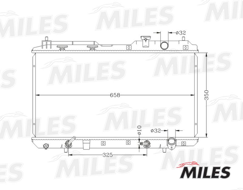 Радиатор, охлаждение двигателя MILES ACRB040