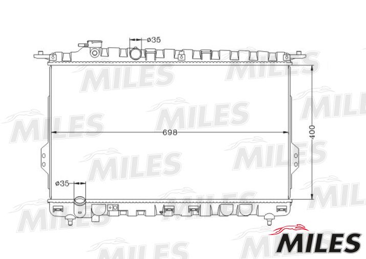 Радиатор, охлаждение двигателя MILES ACRB073