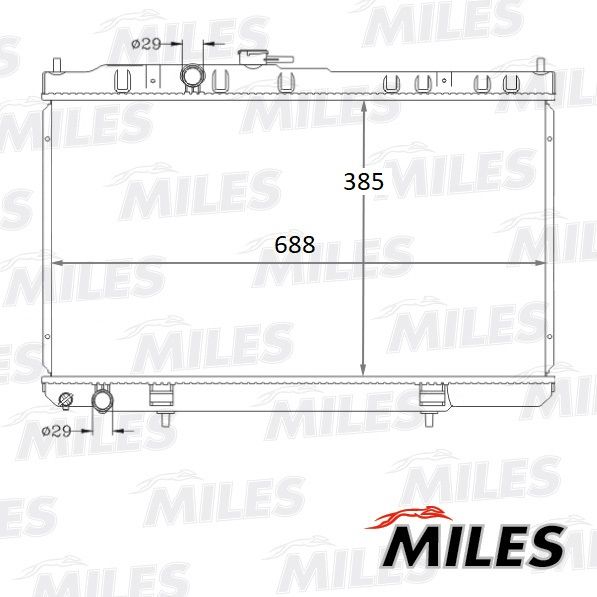Радиатор, охлаждение двигателя MILES ACRB083