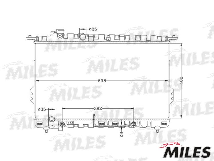 Радиатор, охлаждение двигателя MILES ACRB091