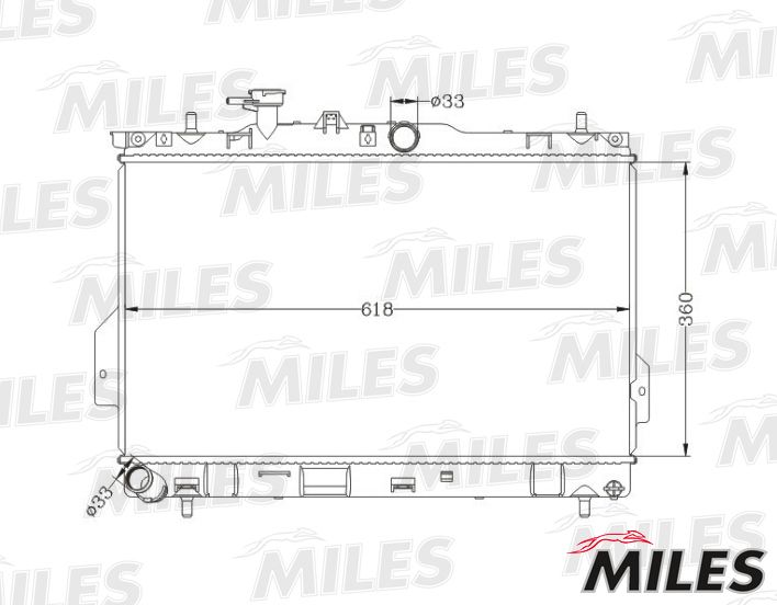 Радиатор, охлаждение двигателя MILES ACRB104