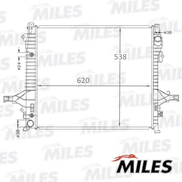 Радиатор, охлаждение двигателя MILES ACRB106