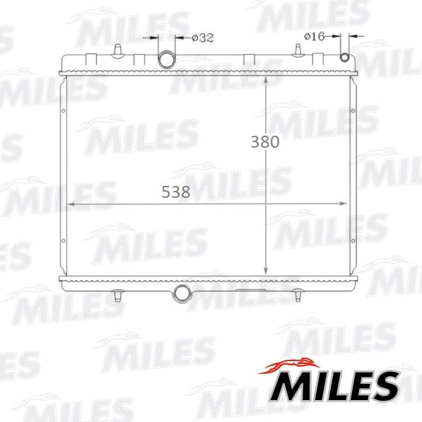 Радиатор, охлаждение двигателя MILES ACRB147
