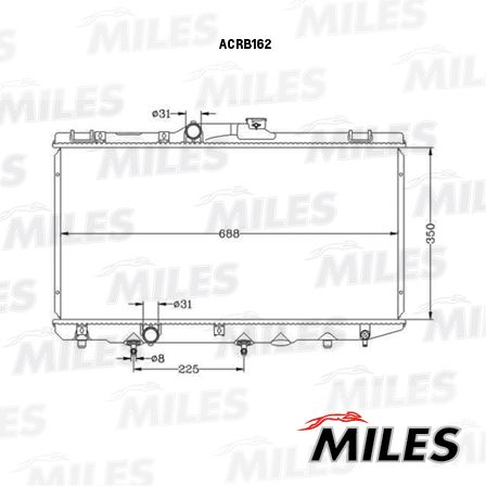 Радиатор, охлаждение двигателя MILES ACRB162