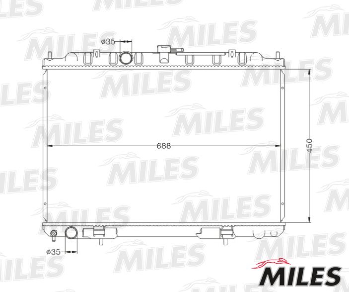 Радиатор, охлаждение двигателя MILES ACRB195