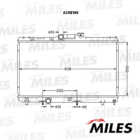 Радиатор, охлаждение двигателя MILES ACRB199
