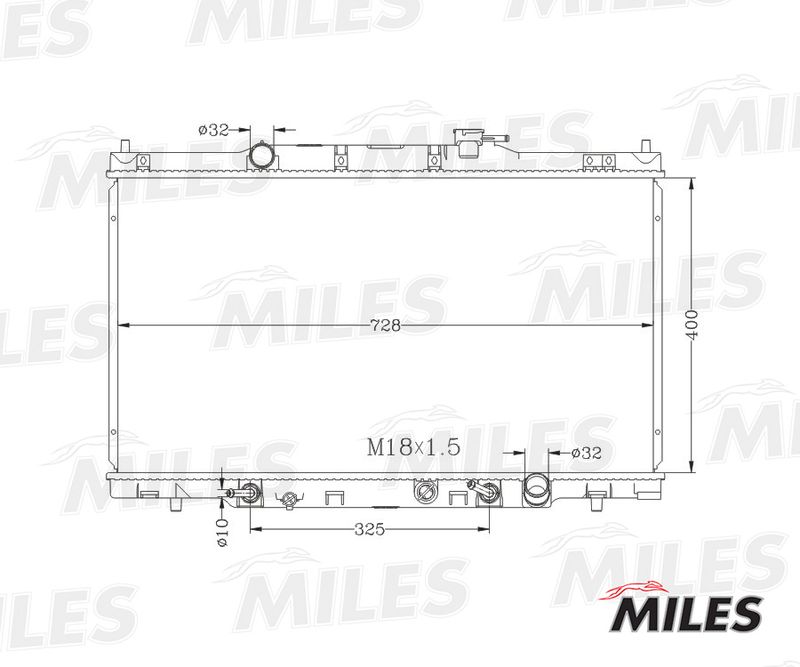 Радиатор, охлаждение двигателя MILES ACRB211