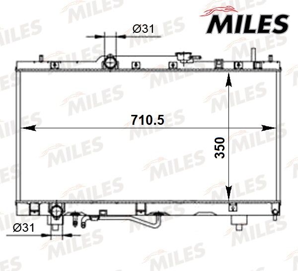 Радиатор, охлаждение двигателя MILES ACRB290