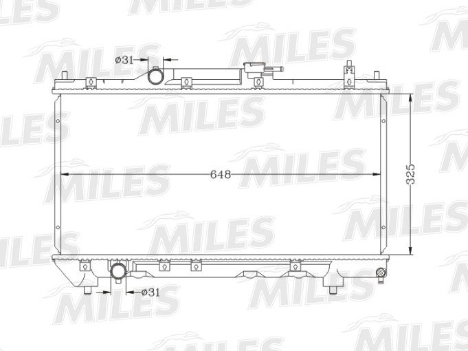 Радиатор, охлаждение двигателя MILES ACRB337