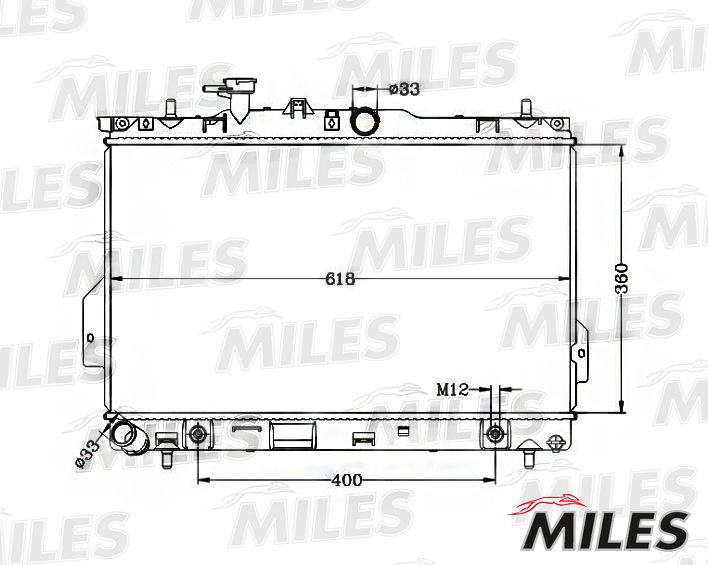 Радиатор, охлаждение двигателя MILES ACRB362