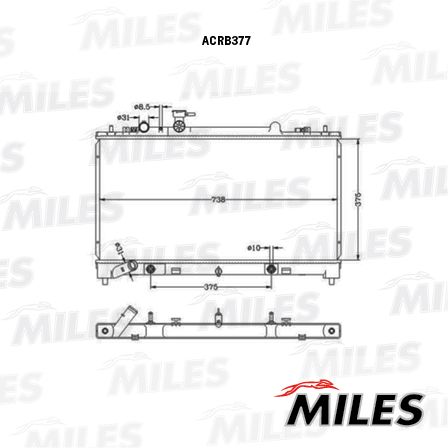 Радиатор, охлаждение двигателя MILES ACRB377