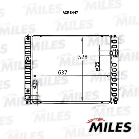 Радиатор, охлаждение двигателя MILES ACRB447