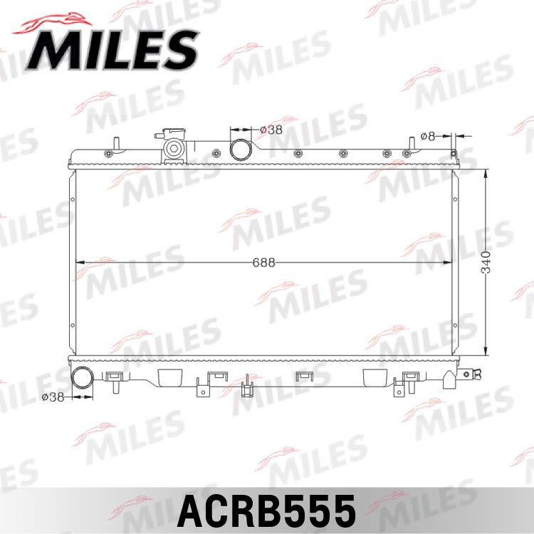 Радиатор, охлаждение двигателя MILES ACRB555