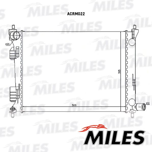 Радиатор, охлаждение двигателя MILES ACRM022