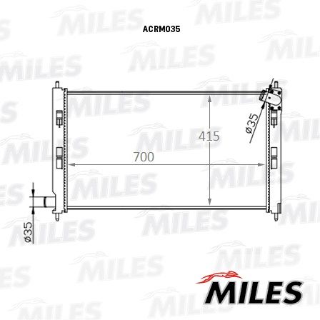 Радиатор, охлаждение двигателя MILES ACRM035