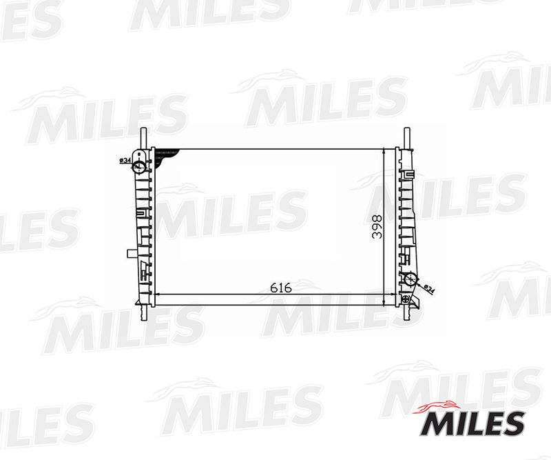 Радиатор, охлаждение двигателя MILES ACRM045