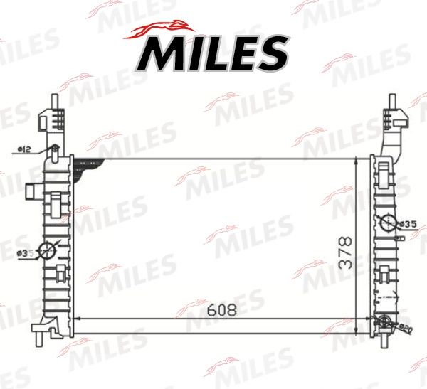 Радиатор, охлаждение двигателя MILES ACRM123
