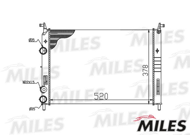Радиатор, охлаждение двигателя MILES ACRM130