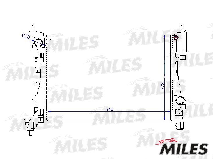 Радиатор, охлаждение двигателя MILES ACRM397