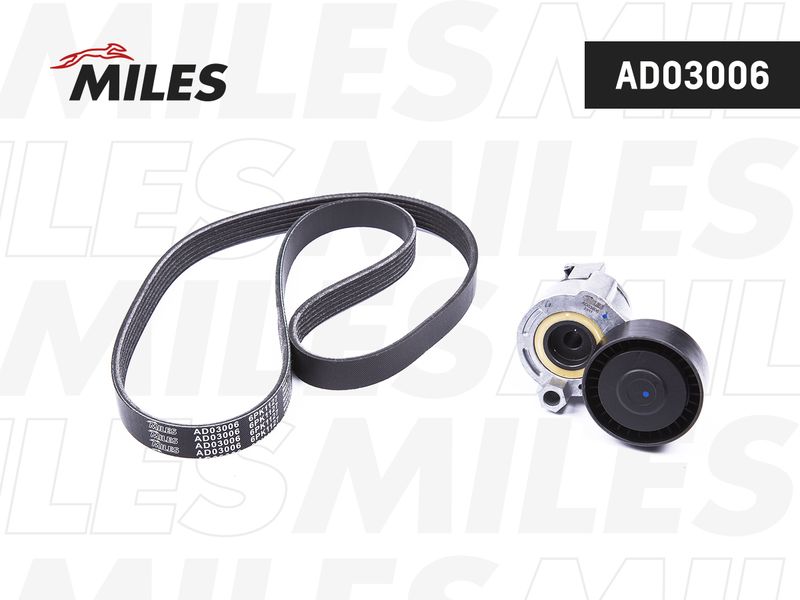 Поликлиновой ременный комплект MILES AD03006