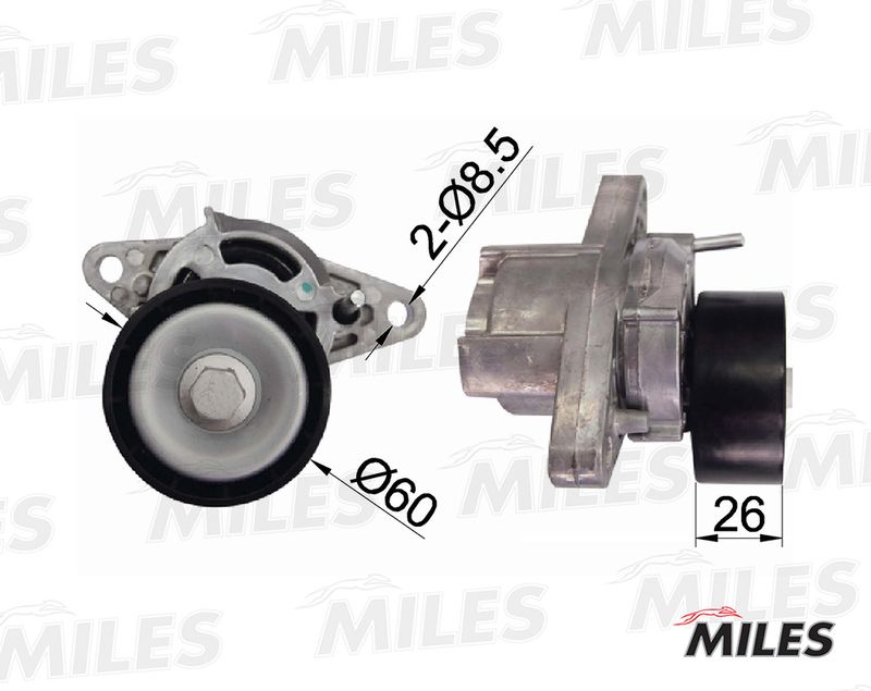 Натяжная планка, поликлиновой ремень MILES AG00028