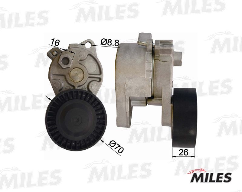 Натяжная планка, поликлиновой ремень MILES AG00057