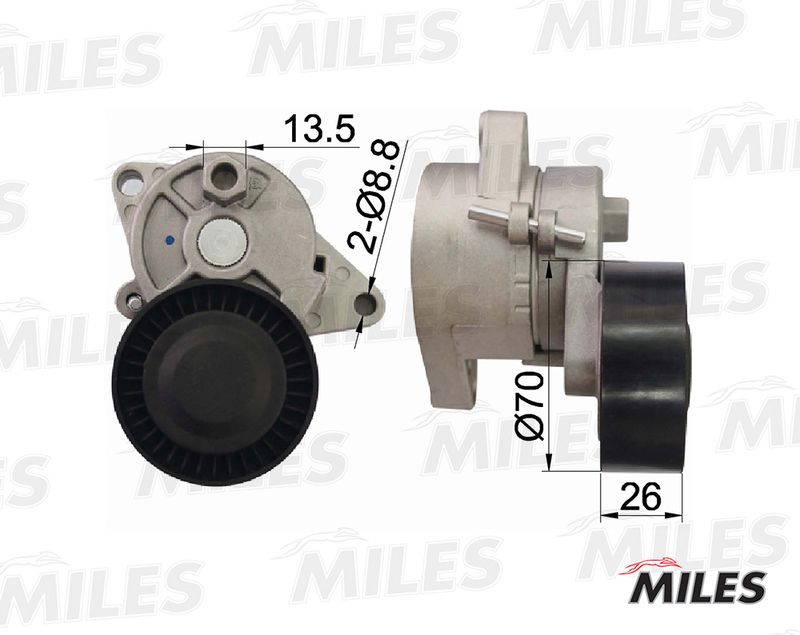 Натяжная планка, поликлиновой ремень MILES AG00062