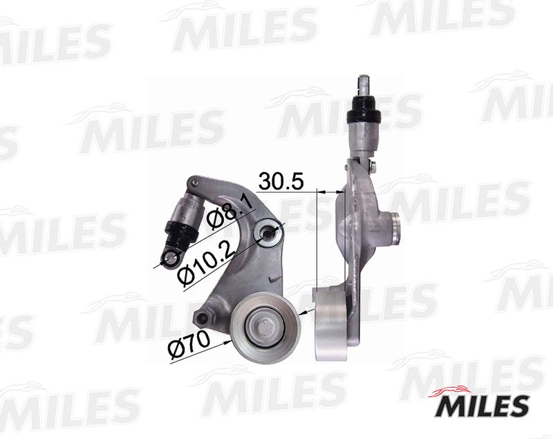 Натяжная планка, поликлиновой ремень MILES AG00135