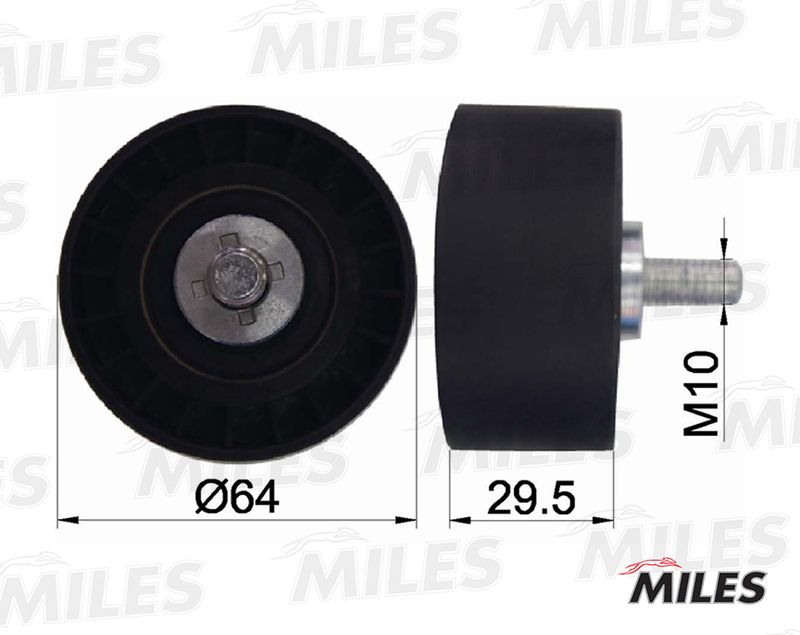 Паразитный / Ведущий ролик, зубчатый ремень MILES AG02002