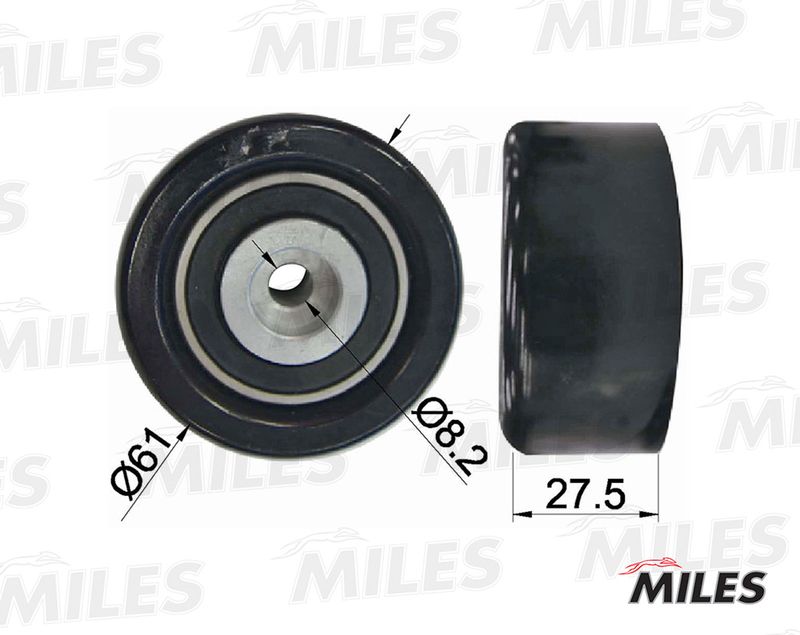 Паразитный / Ведущий ролик, зубчатый ремень MILES AG02019