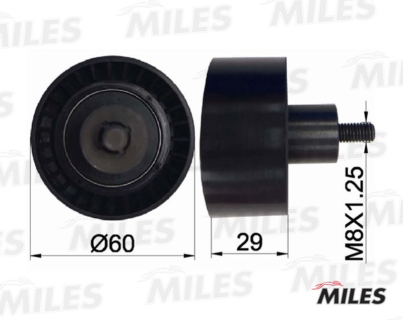 Паразитный / Ведущий ролик, зубчатый ремень MILES AG02030